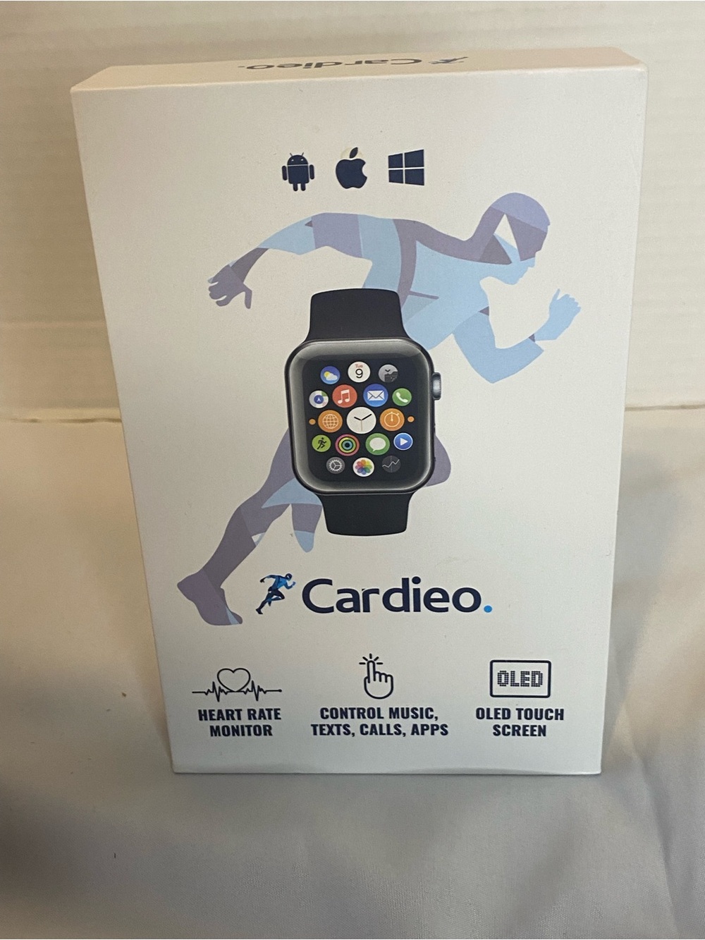 Black Smartwatch - OLED Touch Fitness Watch